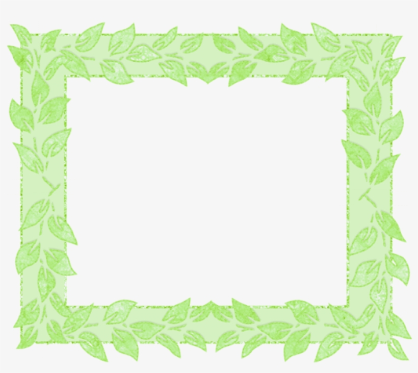 Free Png Green Transparent Frame With Leafs Png Images - Illustration, transparent png #8958251