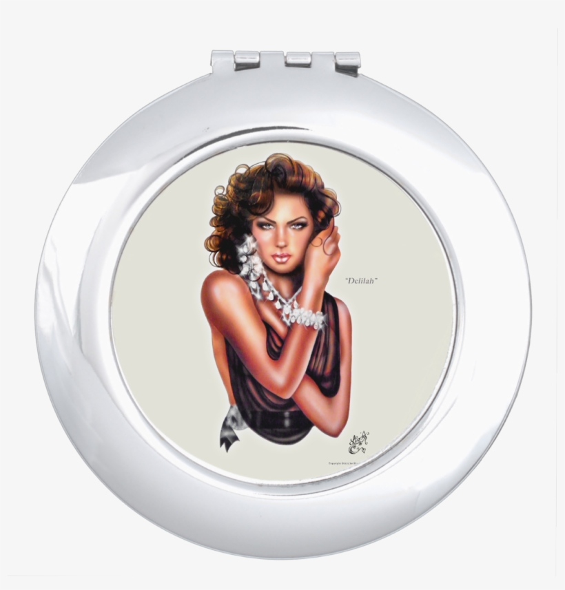 Delilah Pinup Compact Mirror - Circle, transparent png #8959268