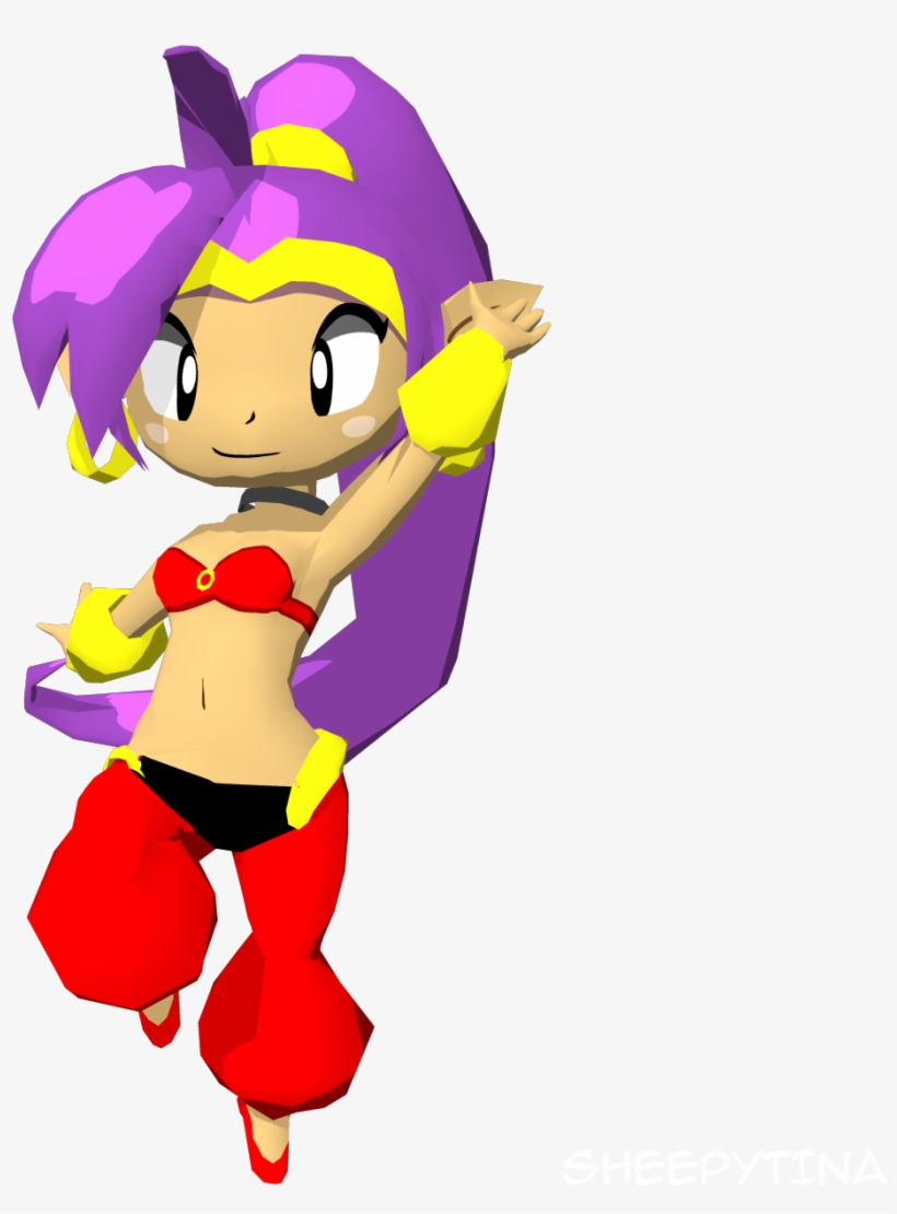 Here's My Low-poly Shantae Model, The Protagonist Of - Shantae Half Genie Hero Animation, transparent png #8959270