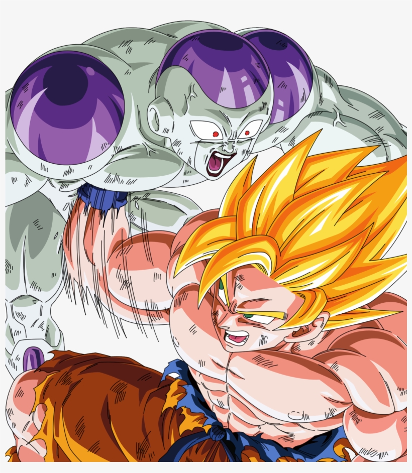 Goku Vs Frieza - Dragon Ball Freezer Vs Goku, transparent png #8960309