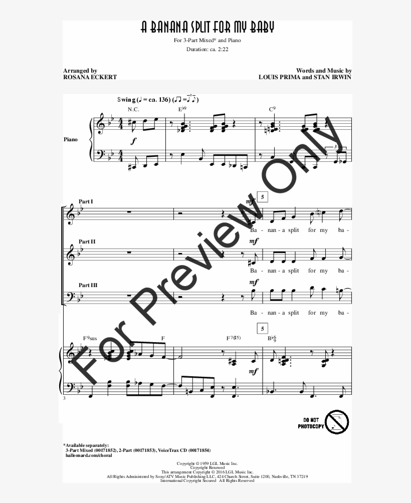 A Banana Split For My Baby Thumbnail - Million Dreams Musescore 4, transparent png #8960438