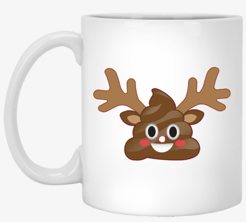 Funny Christmas Emoji Poop Reindeer - Eye Roll Emoji Christmas, transparent png #8960878