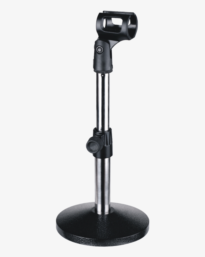 Table Stainless Round Bottom Microphone Stand - Baluster, transparent png #8961370