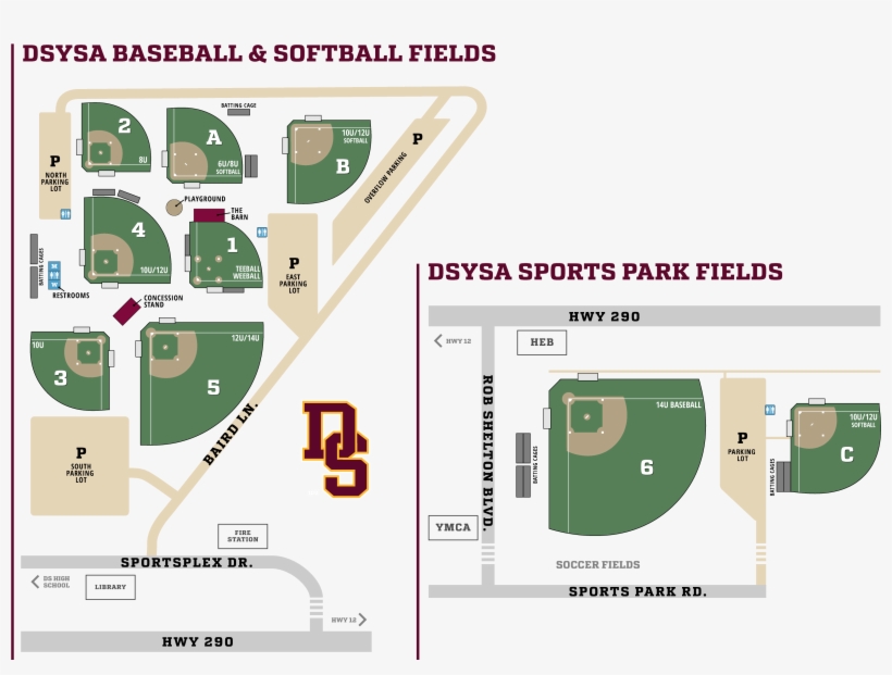 Get Field Maps, Locations & Directions - 6u Baseball Field Dimensions, transparent png #8961874