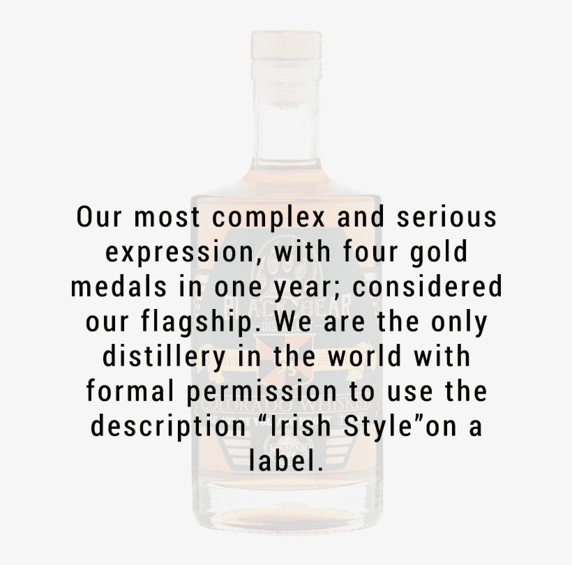 Black Bear Distillery Irish Style Whiskey 750ml - Glass Bottle, transparent png #8962032
