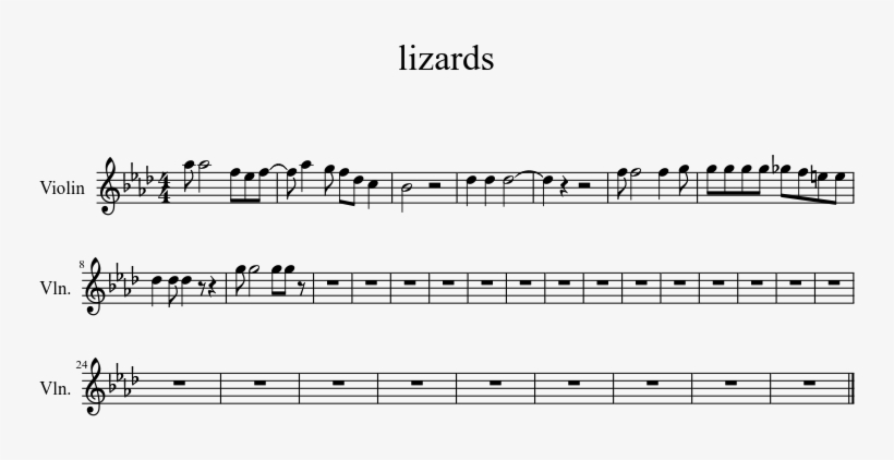 Lizards Sheet Music 1 Of 1 Pages - Lizards Dan And Phil Sheet Music, transparent png #8962733