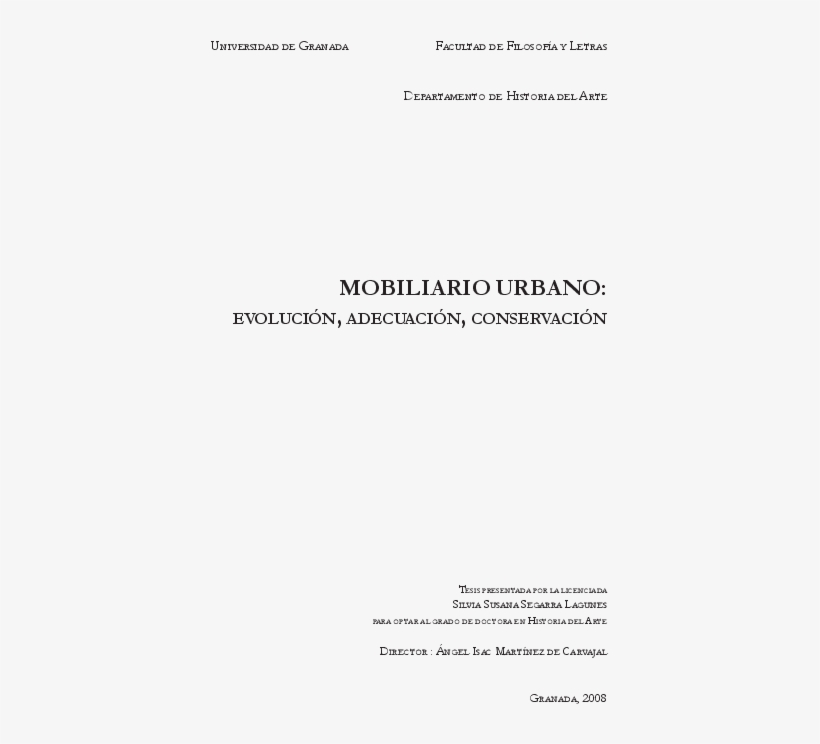 Mobiliario Urbano Evolución Adecuación Conservación - Document, transparent png #8963766