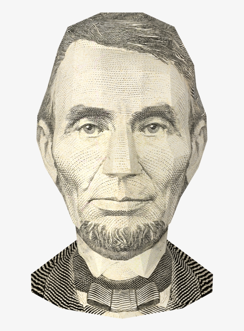 Us $5 Bill- Abraham Lincoln - Sketch, transparent png #8963932