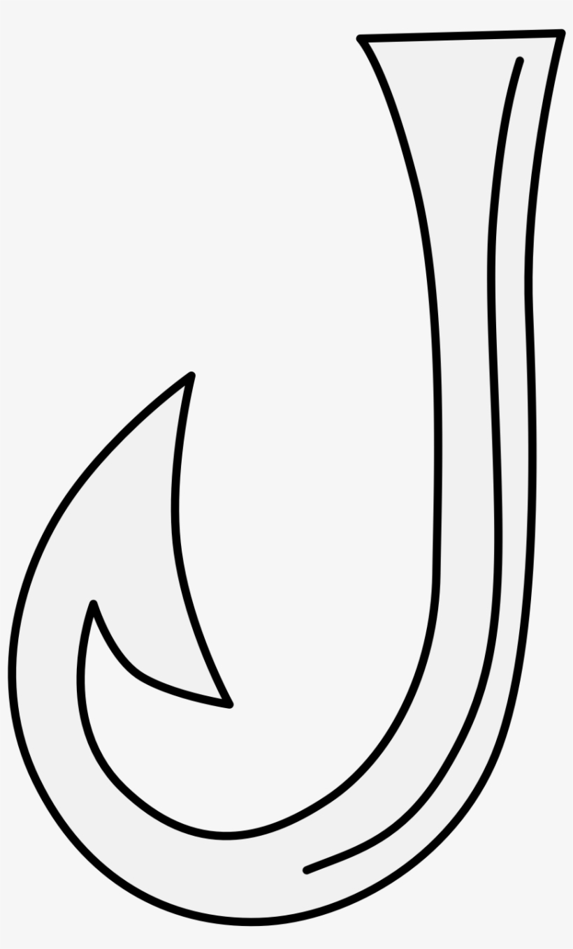 Fishhook - Line Art, transparent png #8966242