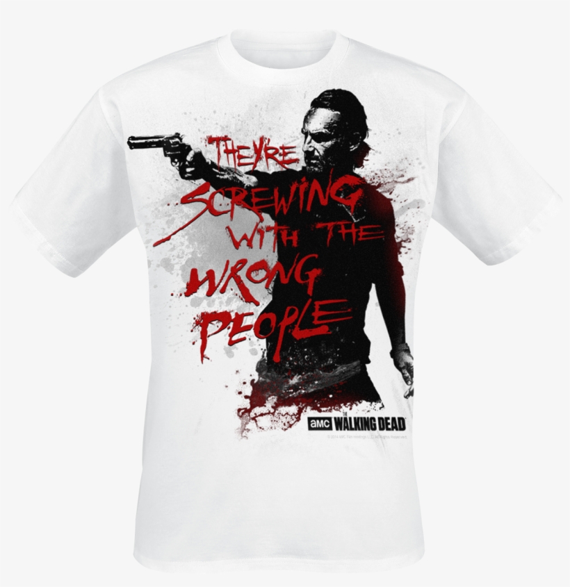 Wrong People White T-shirt 286503 Ejoppsf - T Shirt Rick Grimes, transparent png #8967029