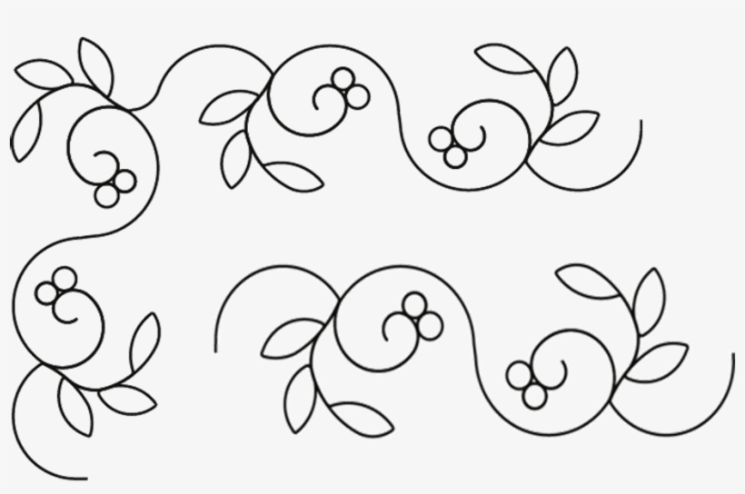 #60003 Berry Vine Park Border 2″ Width By Anne Bright - Line Art, transparent png #8967604