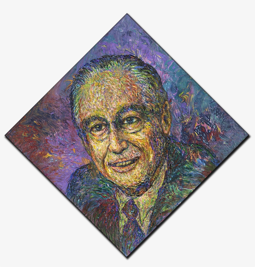 The Completed Portrait, Painted With 3d Fabric Paint - Mosaic, transparent png #8967666