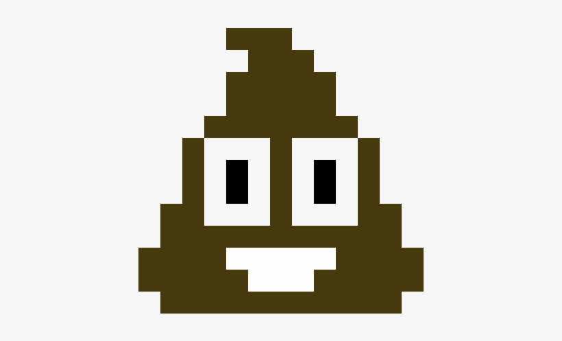 Emoji Poop - Minecraft Poop Emoji Pixel Art, transparent png #8968138