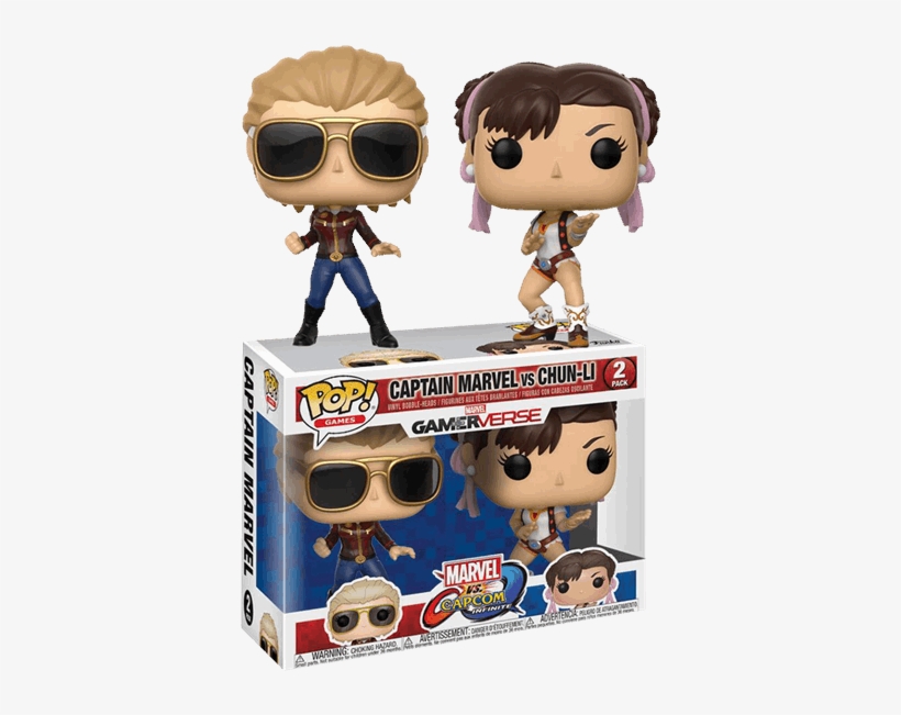 Marvel Vs Capcom - Captain Marvel Vs Chun Li Pop, transparent png #8968277