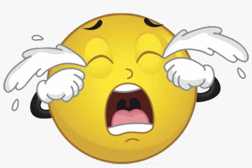 Mq Sticker - Smiley Crying, transparent png #8968391
