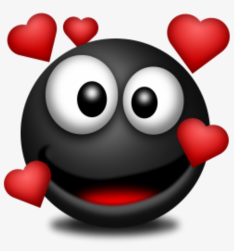 Mq Black Red Heart Hearts Love Emojis Emoji - Cartoon - Free Transparent  PNG Download - PNGkey