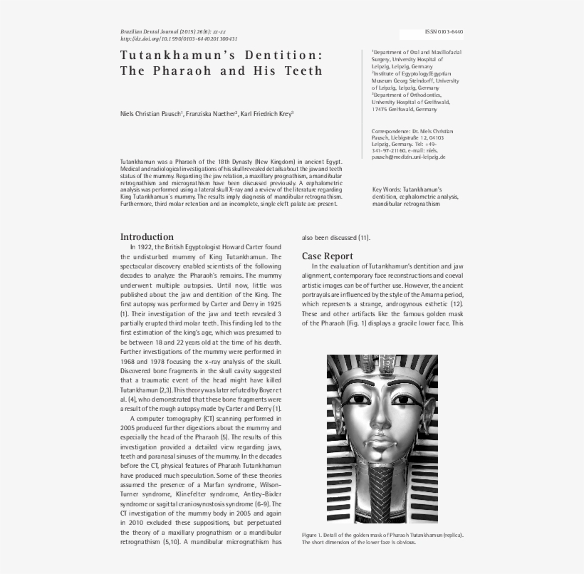 Pdf - Tutanchamun Maske, transparent png #8969538