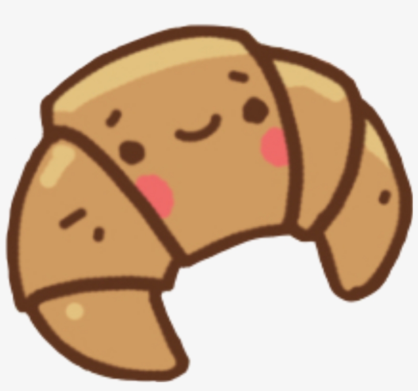 Croissant Kawaii Kawaiicroissant Cutecroissant Cute - Croissant Kawaii, transparent png #8971212