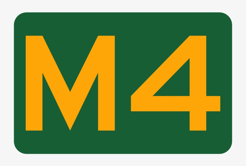Aus Alphanumeric Route M4 - Sign, transparent png #8971564