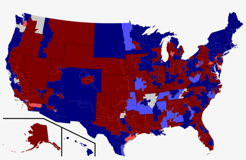 Map Of A Vote In The House Of Representatives On Wikipedia - Us House Map 2010, transparent png #8971642