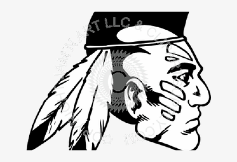 Mohawk Clipart Indian - Indian Head Png, transparent png #8972948