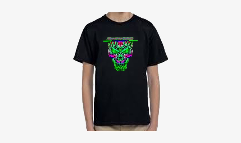 Trippy Skull T-shirt - T-shirt, transparent png #8974056