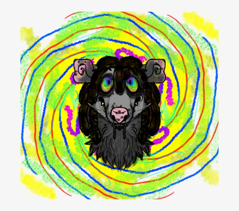 Psychedelic - Dog, transparent png #8975242