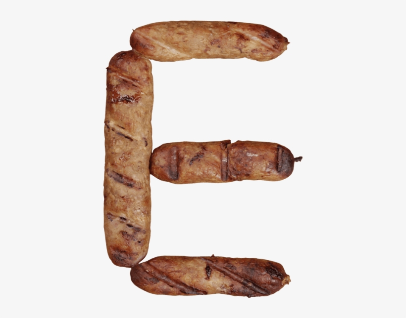 Sausages Font - Letters Made Out Of Sausages, transparent png #8975956