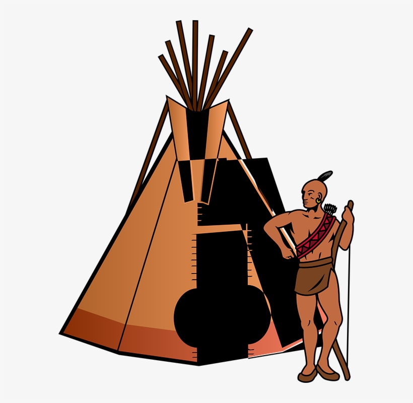 Tent, Teepee, Home, Thanksgiving, People, Indian, Tribe - Native American Clip Art, transparent png #8976148