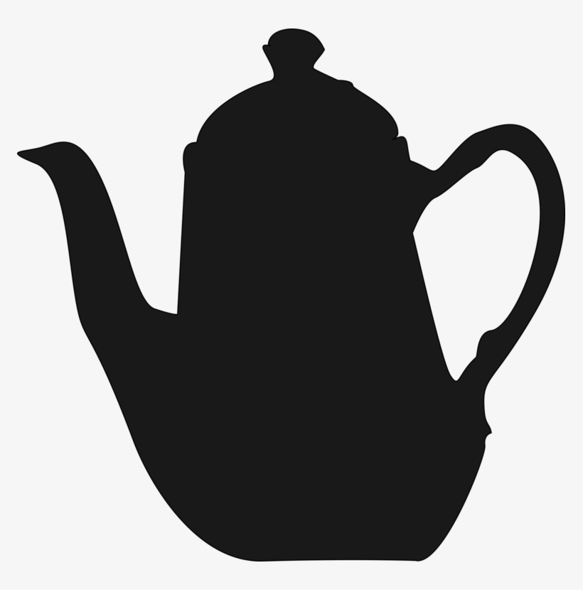 Teapot White Tea Cup Black Tea - Tea Pot Silhouette Png, transparent png #8976372