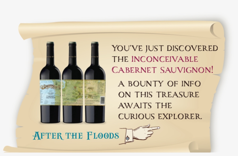 Cabsauv-scroll - Wine Bottle, transparent png #8976541