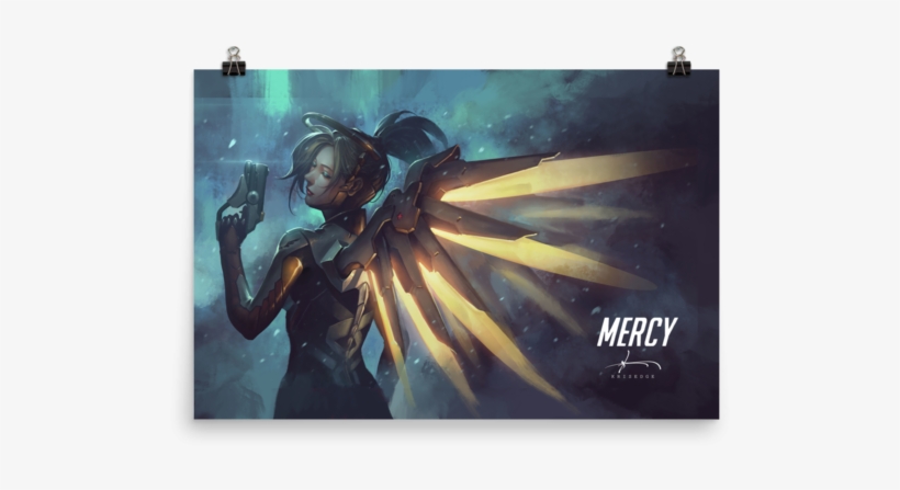 Poster Overwatch Mercy Hero Never Die - Overwatch Hd Wallpaper For Pc, transparent png #8977153