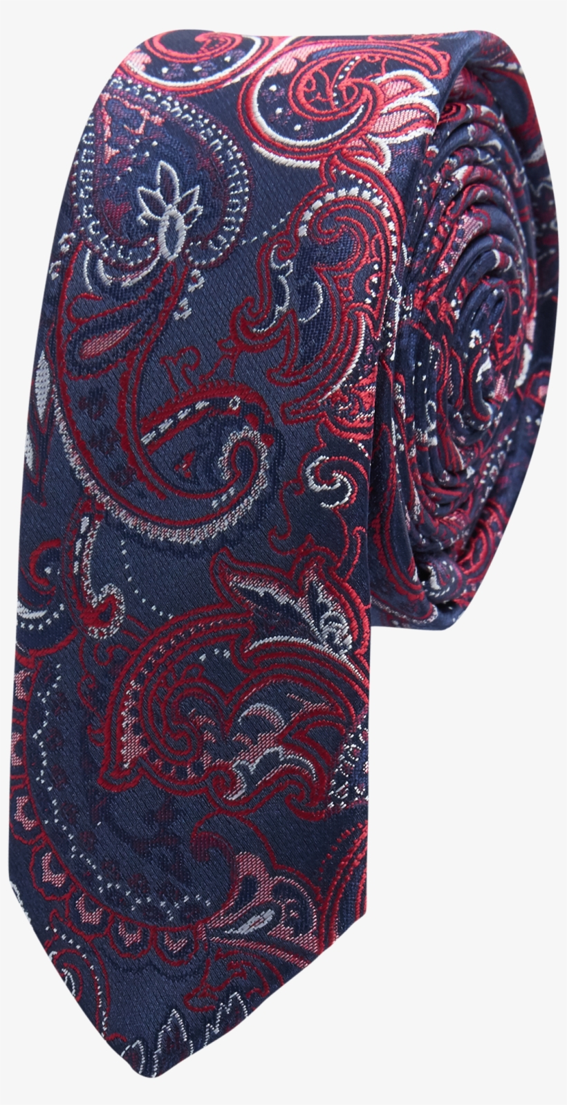 Red Paisley 5cm Tie - Paisley, transparent png #8977504