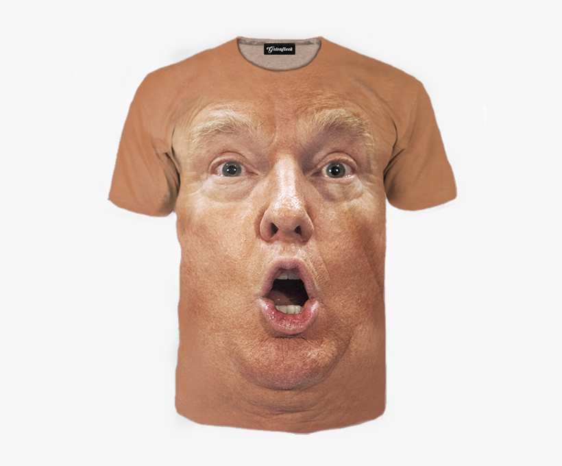 Donald Trump Face Tee All Over Print - Donald Trump Tee, transparent png #8979051