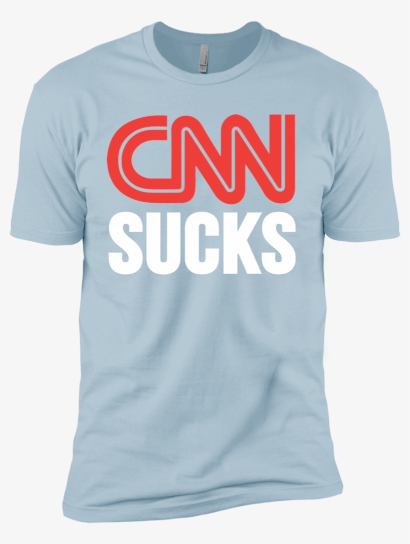 Cnn Sucks Premium Short Sleeve T-shirt - Active Shirt, transparent png #8979782