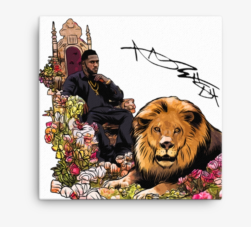 Antonio Brown Kings Throne Signature Art Canvas - Masai Lion, transparent png #8980384