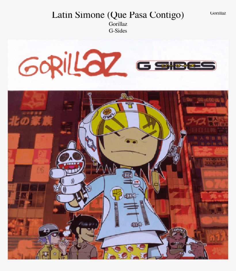 Latin Simone - Gorillaz G Sides Vinyl, transparent png #8980549
