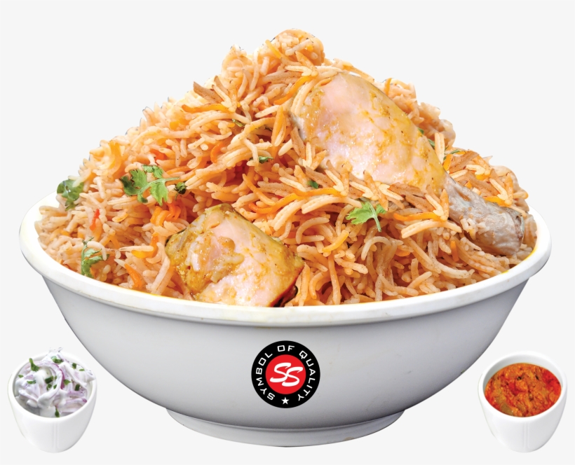 Welcome To Ss Hyderabad Biryani - Plate Chiken Biryani Png, transparent png #8981212