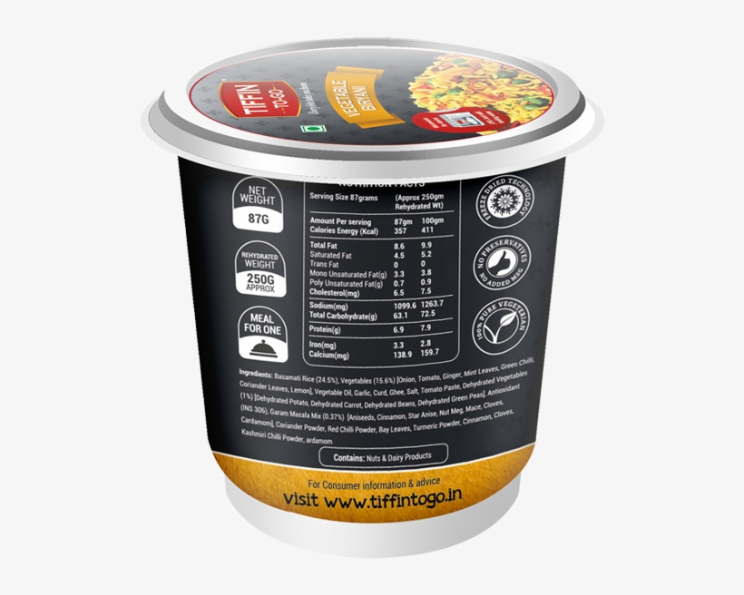 Vegetable Biryani - Instant Noodles, transparent png #8981721
