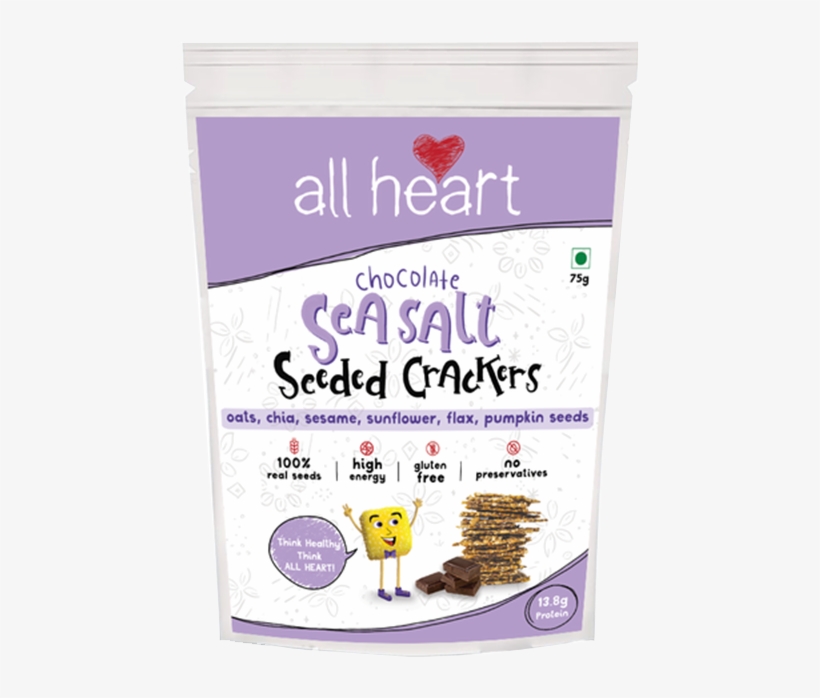 Sea Salt Dark Chocolate Seeded Crackers - Poster, transparent png #8981987