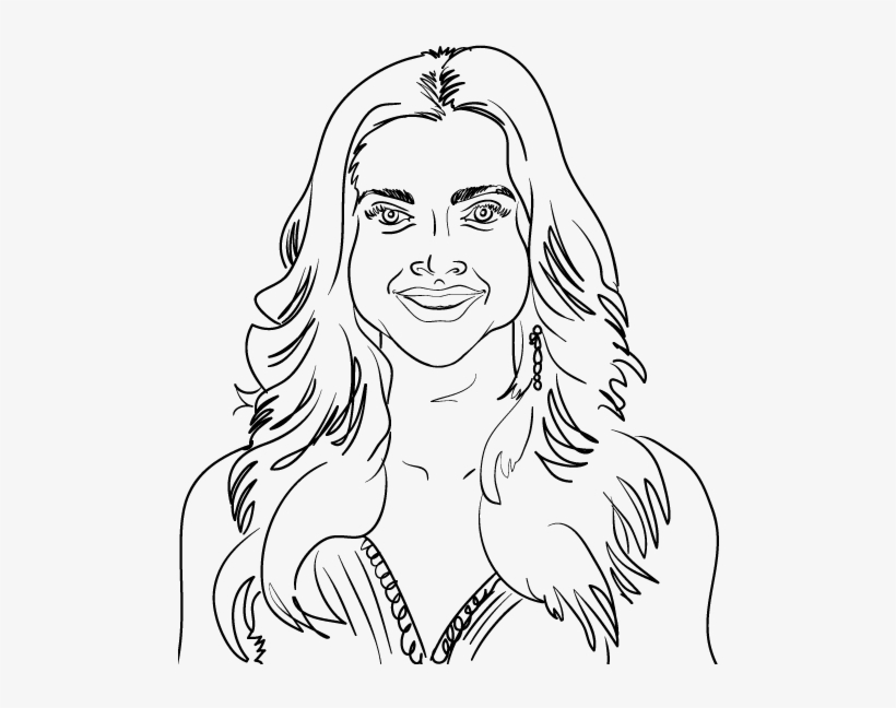 Deepika Padukone - Line Art, transparent png #8982927