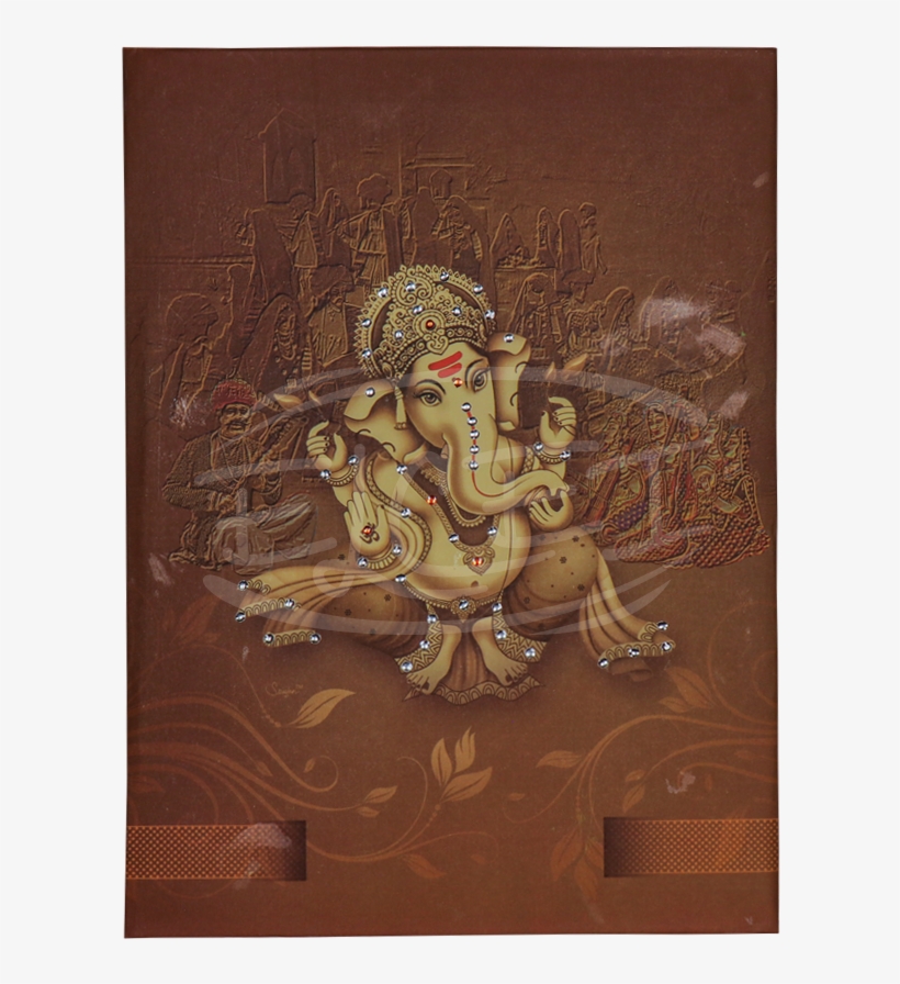 Home Hindu Wedding Cards Offset Hindu Wedding Card - Carving, transparent png #8983031