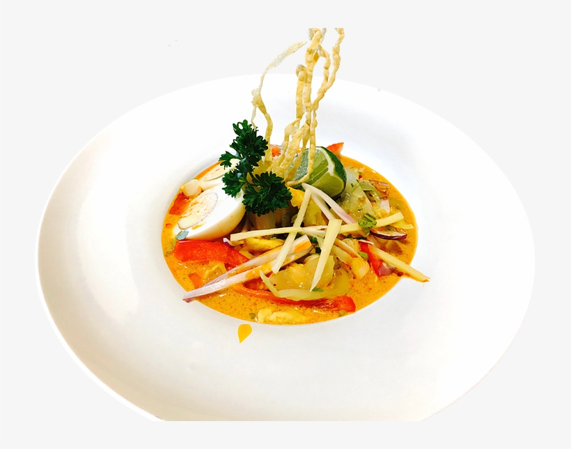 Khao Soi, A Traditional Thai Dish With Dry Noodles - Yellow Curry, transparent png #8983032
