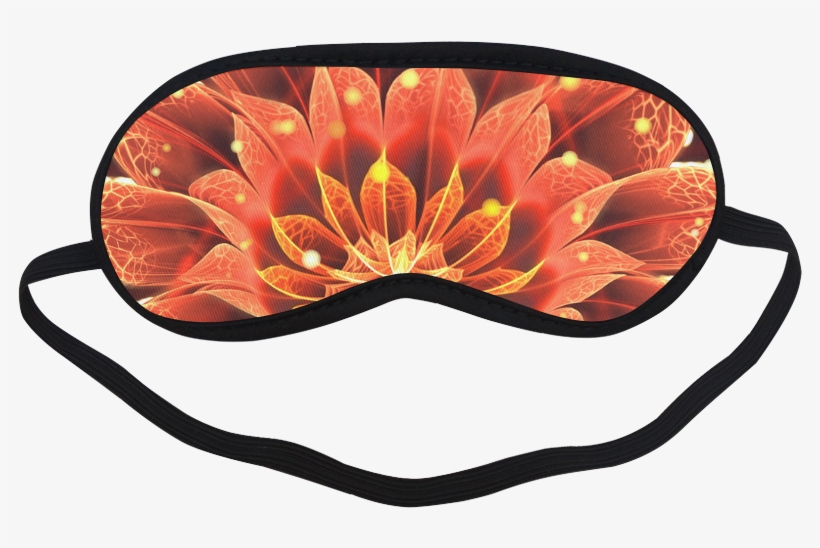 Fractal Sleeping Mask Red Dahlia Fractal Flower With - Clipart Sleeping Mask Png, transparent png #8983785