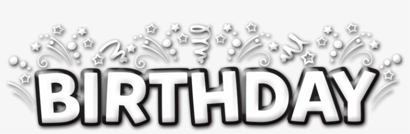 Make A Birthday Party Extra Special With Birthday Illooms® - Transparent Happy Birthday Black And White, transparent png #8984077