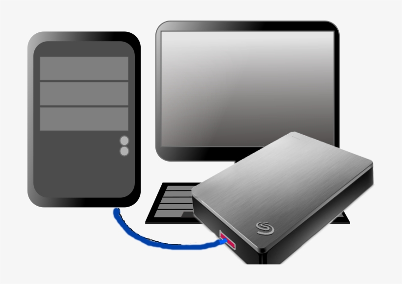 External Hd Protected - Computer Clipart Png, transparent png #8984233