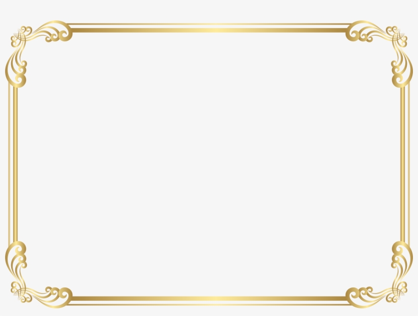 Frame Border Clip Art Png Image - Transparent Gold Border Frame Png, transparent png #8985191
