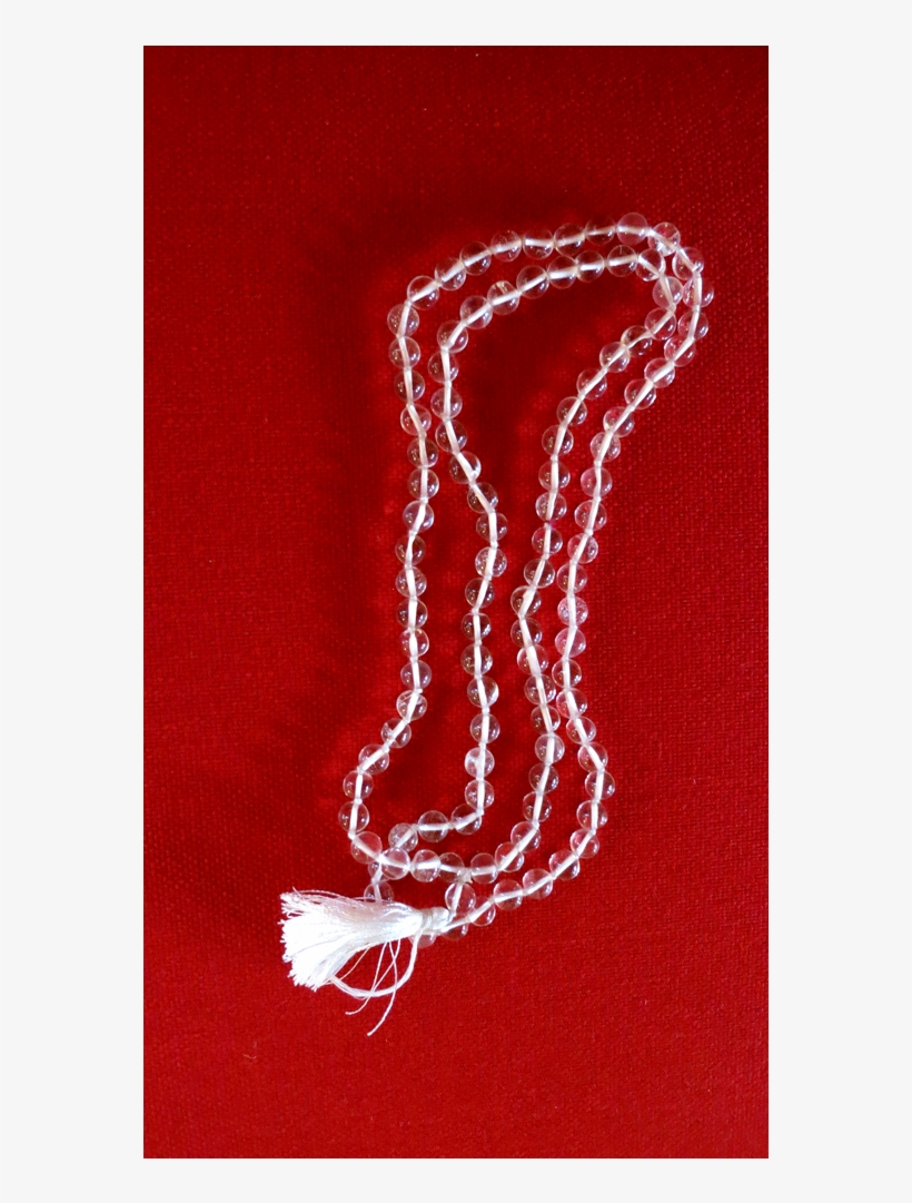 108-bead Crystal Mala, Knotted - Cross-stitch, transparent png #8985300