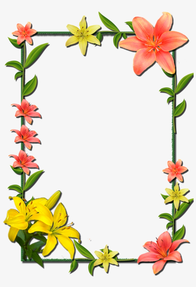 And Picture Flower Frame Frames Borders - Flower Photo Frame Design, transparent png #8985305