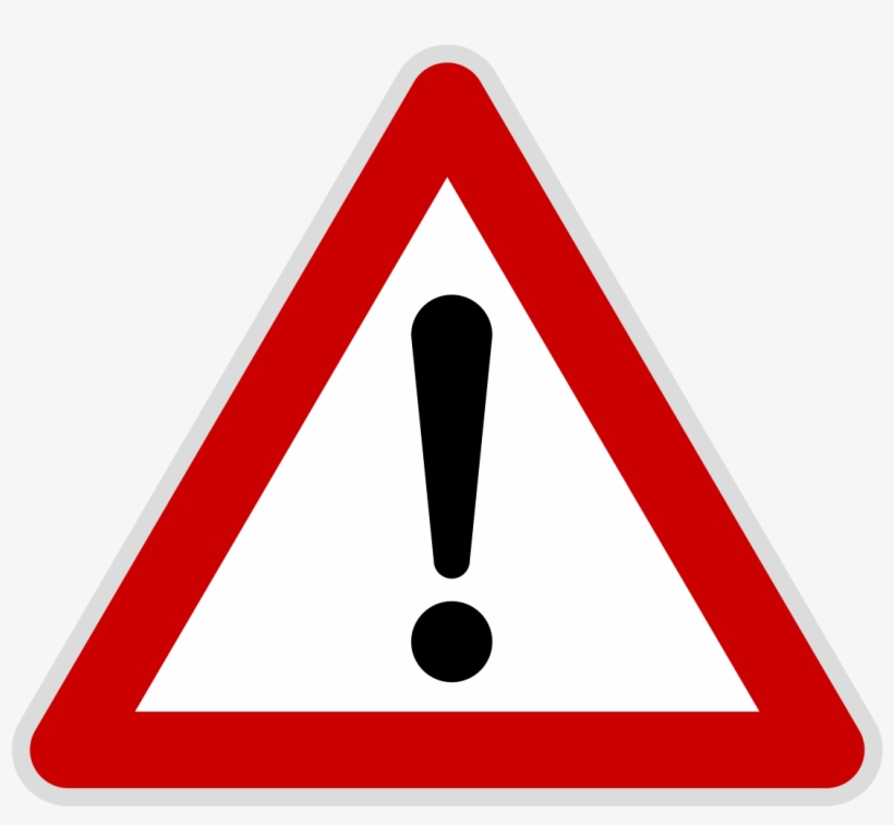 File - Exclam Icon - Svg - Danger Signs, transparent png #8985742
